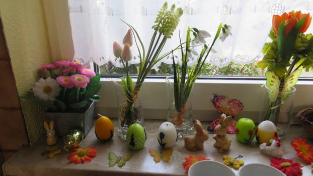 my window decoration for easter