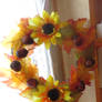 selfmade wreath from Ingeline with sunflowers