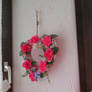 selfmade wreath at  wall