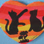 heart with cats