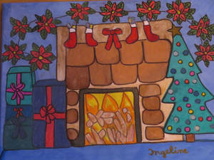 Christmas At Home Painting from Ingeline