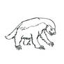 Honey badger lineart