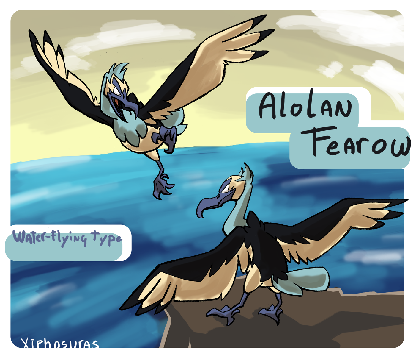 Alolan Fearow (fakemon contest entry)