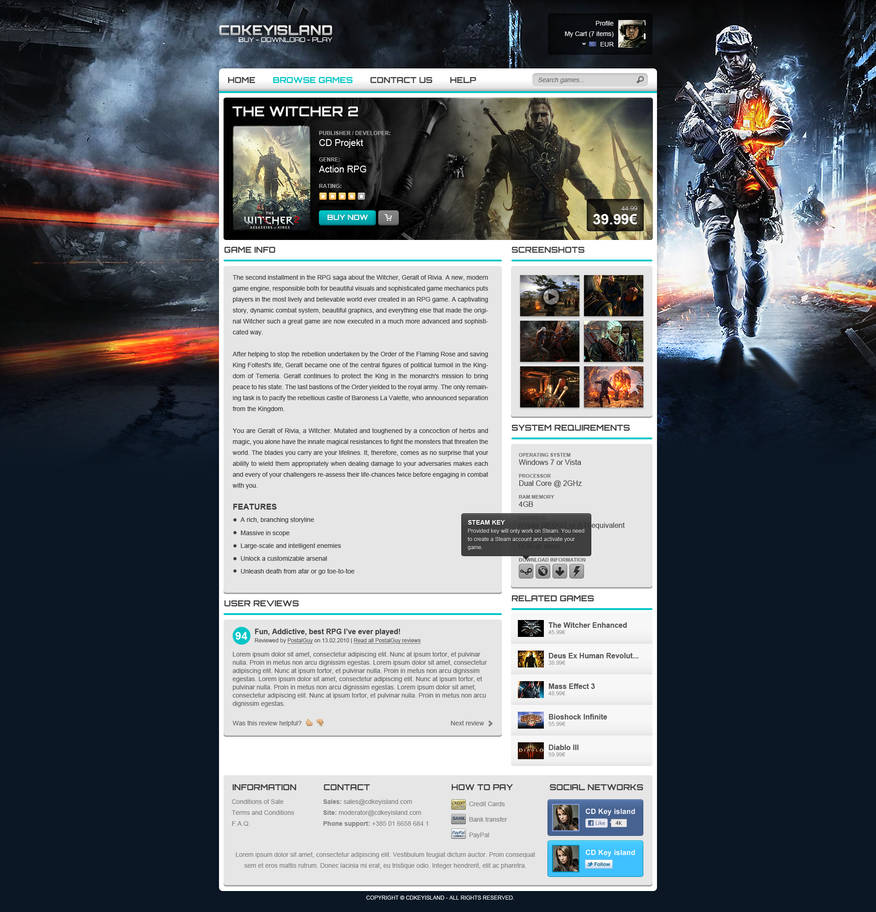 Game Info Examples Game Key Store Game Info Page by eggzy on DeviantArt