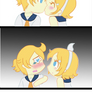 Kagamine twins first kiss