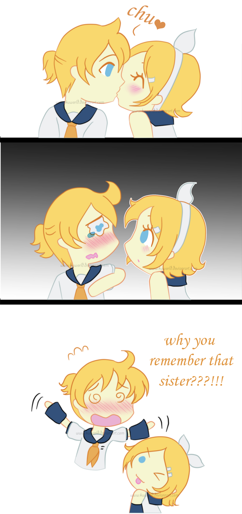 Kagamine twins first kiss