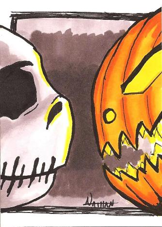 Jack v Pumpkinhead Sketch Card