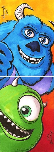 Monsters Inc Sketch Card Set