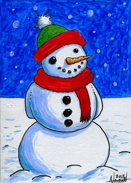 Snowman Christmas Card