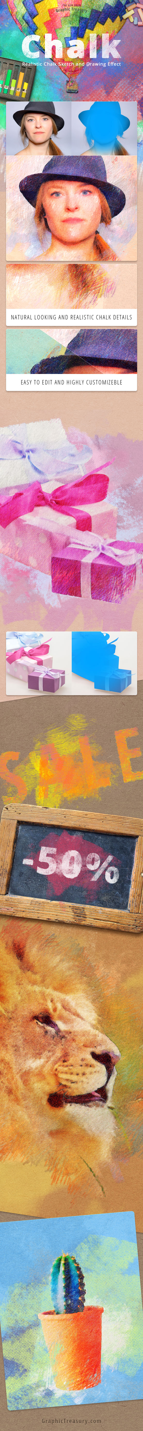 Realistic Chalk Sketch and Drawing Effect
