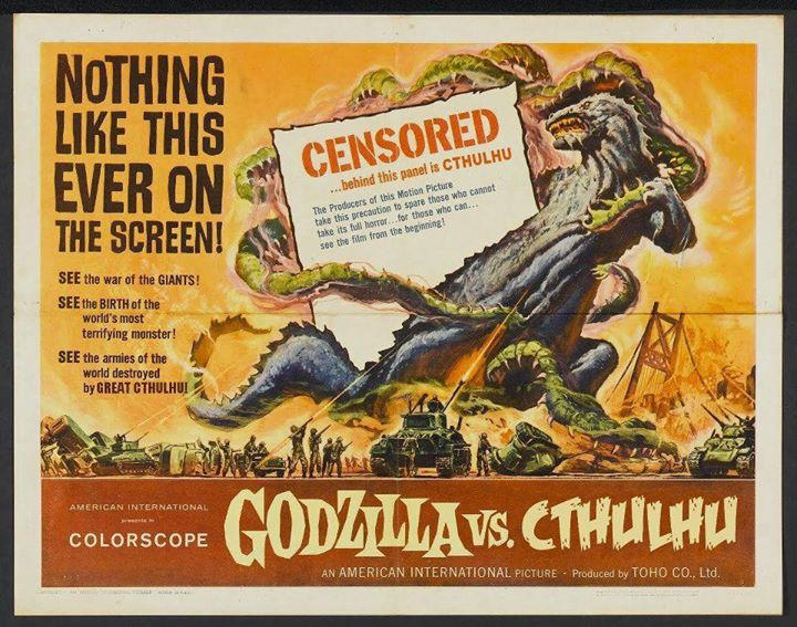 Poster Godzilla versus Cthulhu by ardashir