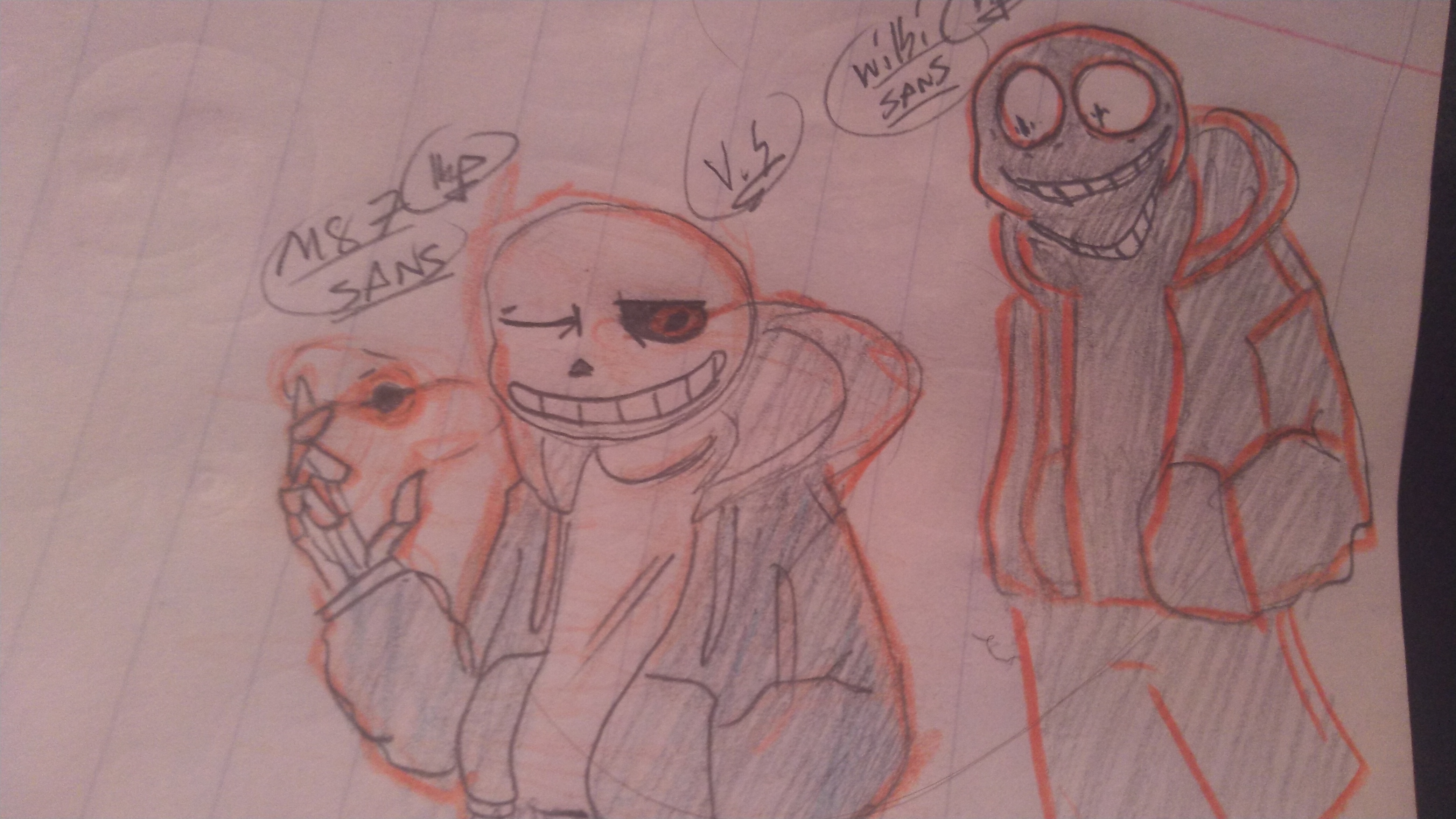 Fanart of wiki sans and VHS sans