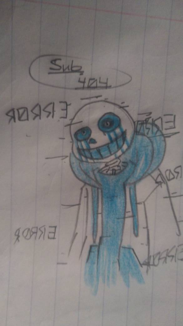 A drawing of wiki sans and error sans by zombiejb1 on DeviantArt