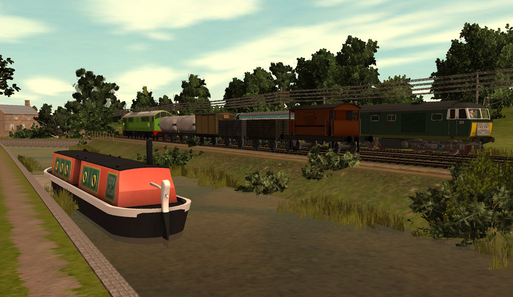 Trainz Boco and Bear passing by the canal by Wildcat1999 on DeviantArt