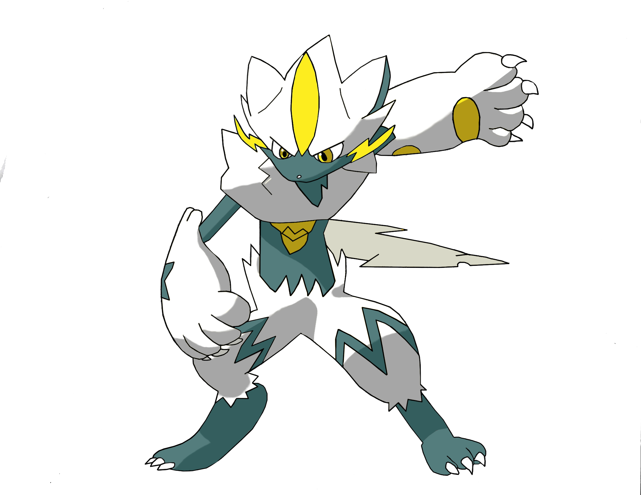 Zarora Scan0152 Shiny Zeraora by Wildcat1999 on DeviantArt