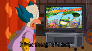 Krusty's reaction to Team Umizoomi