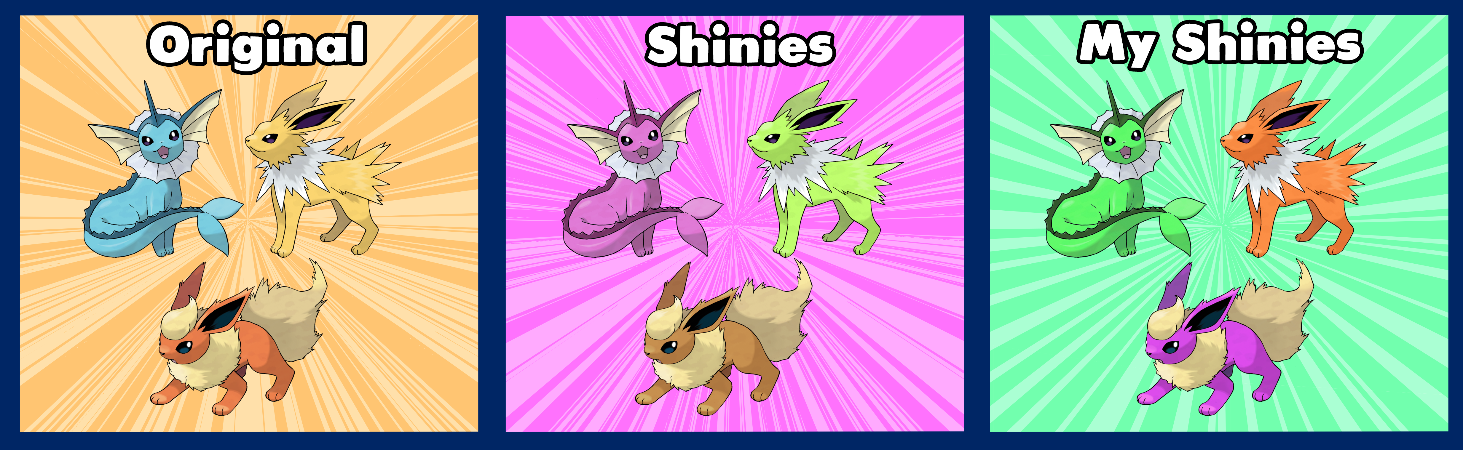 All the Shiny Eeveelutions! - Pokémemes - Pokémon, Pokémon GO