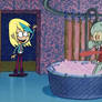 Sam Sharp drops by Squidward's house