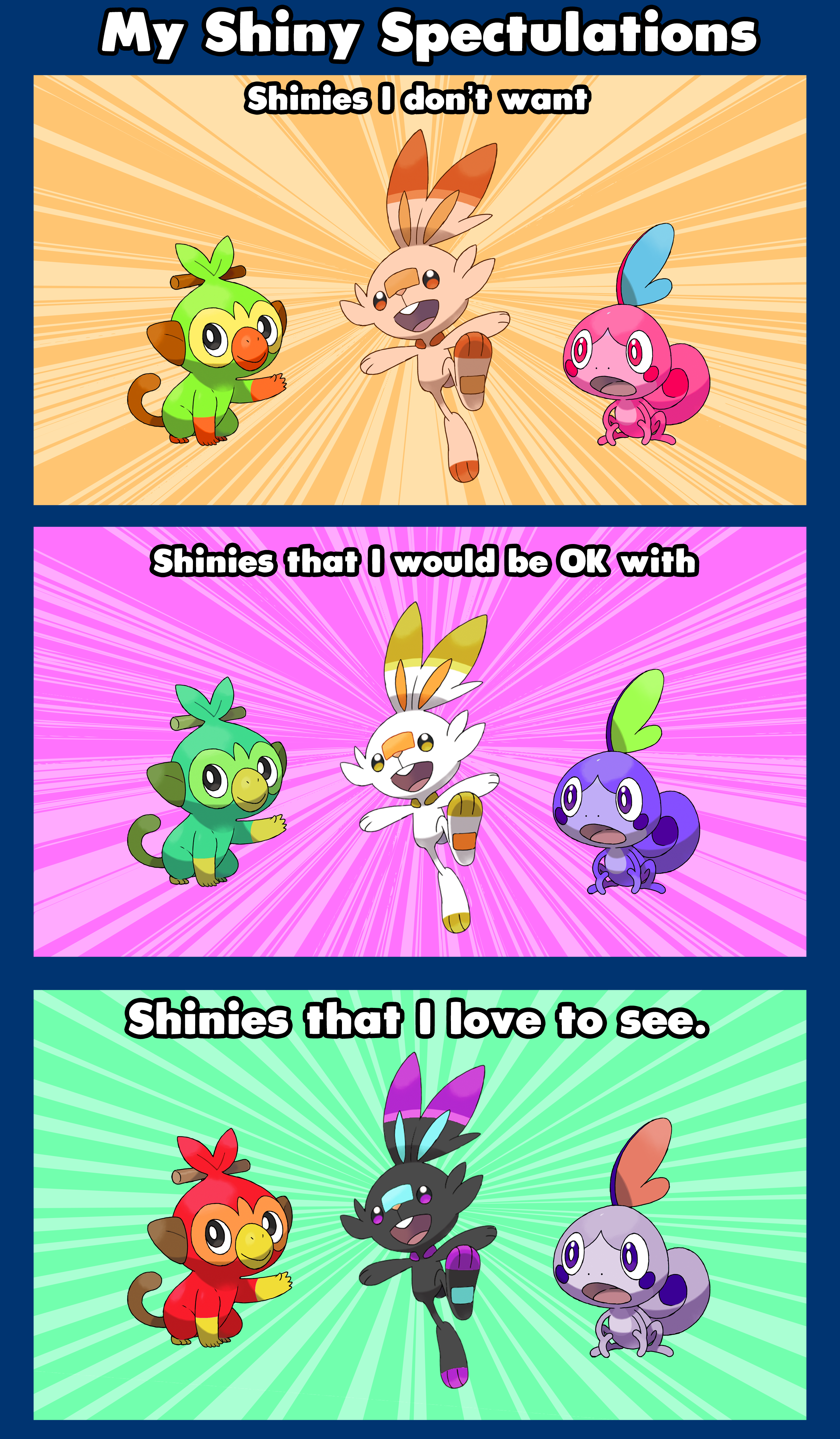 Pokemon Sword Shield Shiny Starters Speculation by jozzer26 on