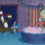 Itchy and Scratchy drop by Squidward's House