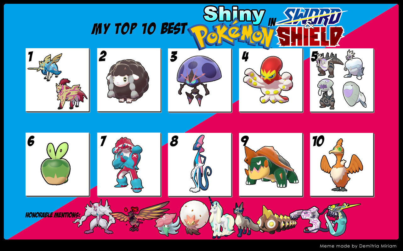 Top 10 Best Shiny Pokemon in Sword and Shield DLC by Wildcat1999 on  DeviantArt