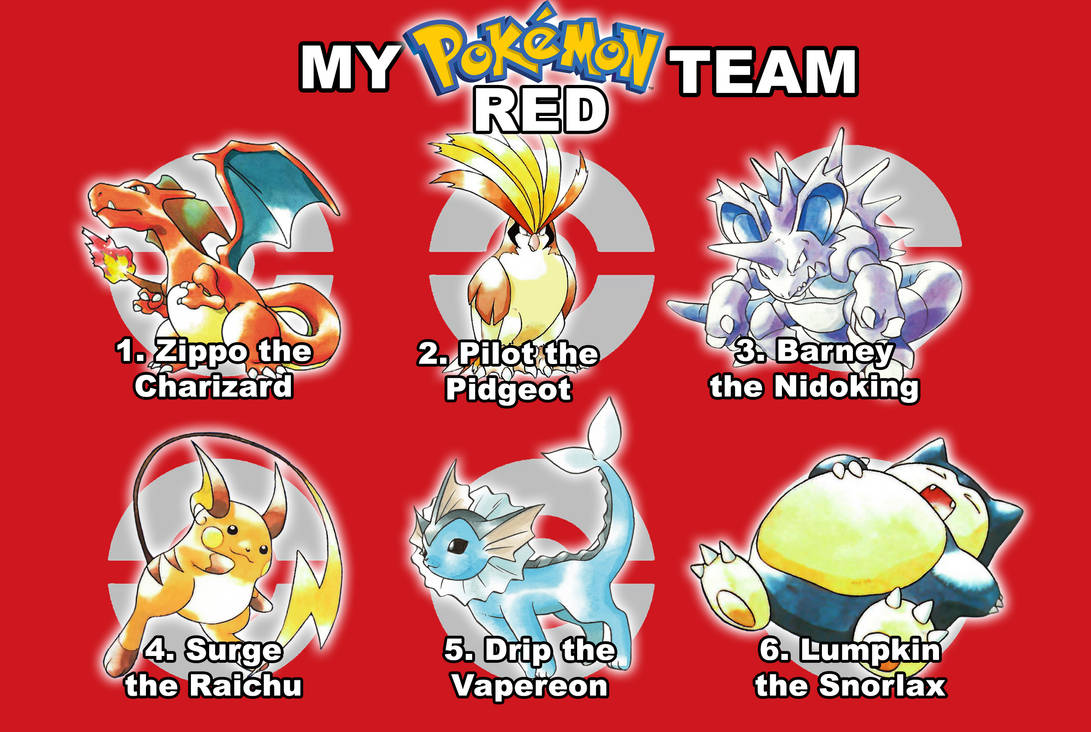 Red Pokemon List by Amelia411 on DeviantArt