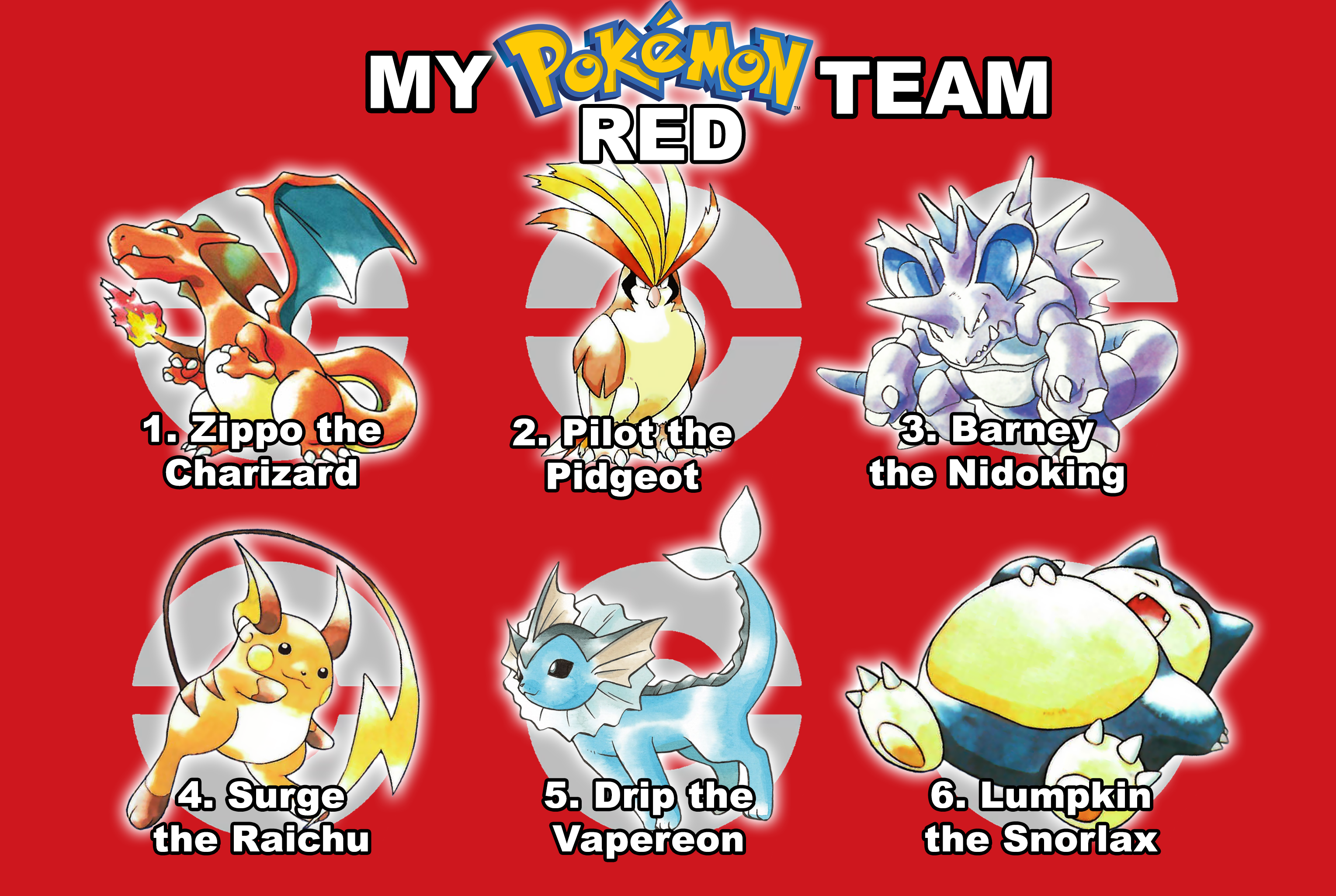 My Pokemon Fire Red Team