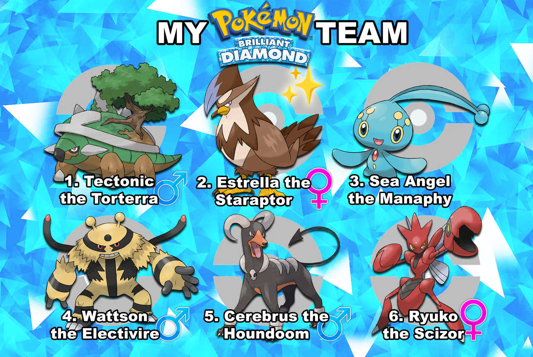 Pokemon Brilliant Diamond Version Official Team Plans UD1 by acr