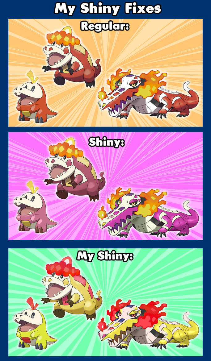 Shiny Fuecoco Line Fixed copy by Wildcat1999 on DeviantArt