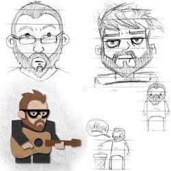 Sketches of the artist
