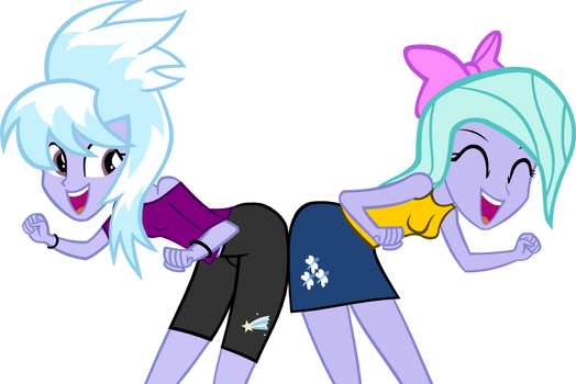 Cloudchaser and Flitter EQG style