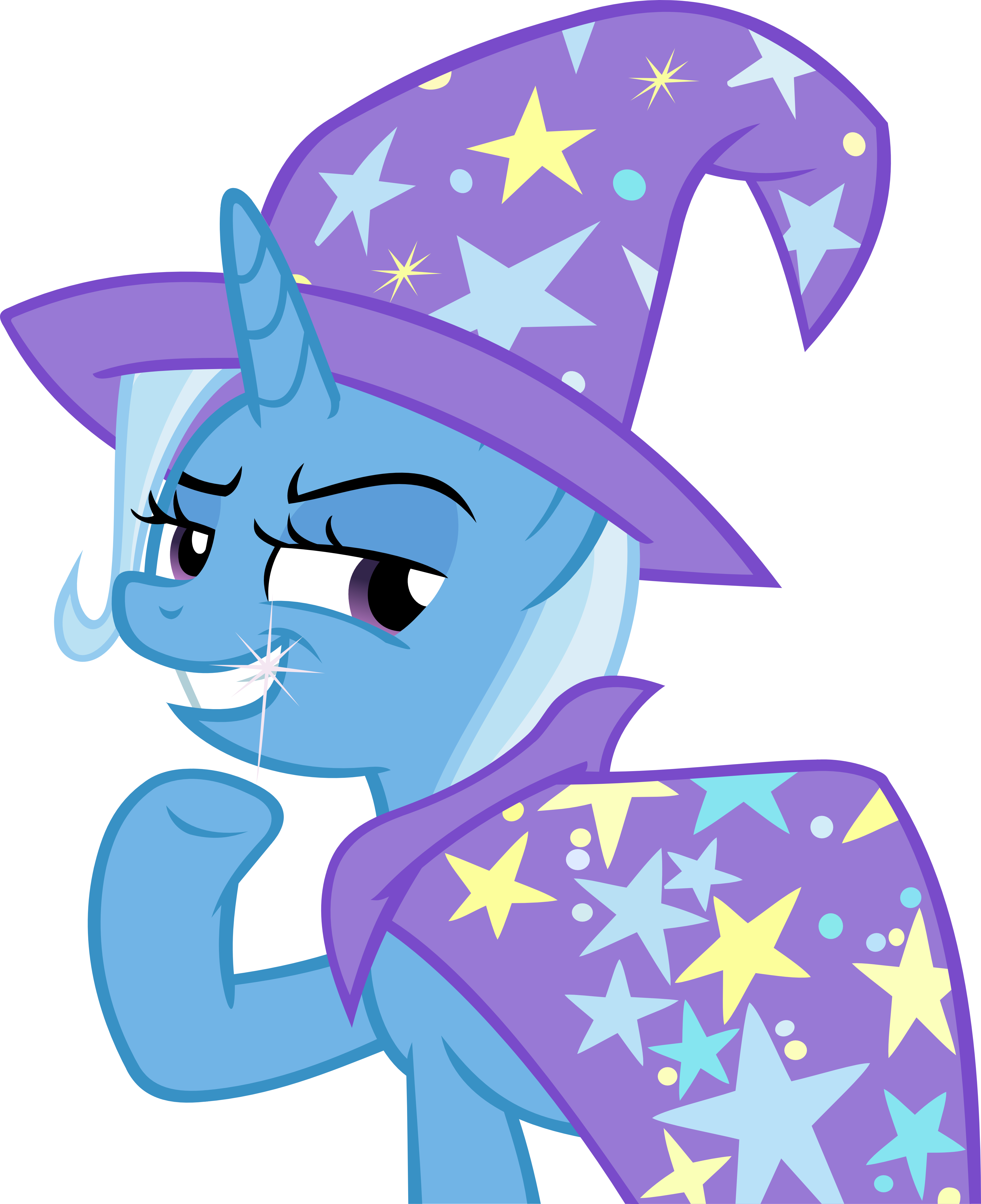 Grinning and Waving Trixie