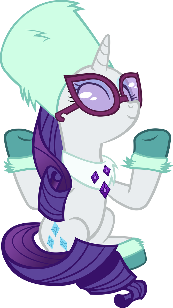 Snow Rarity Deviantart Rarity In Her Winter Outfit by IronM17 on DeviantArt