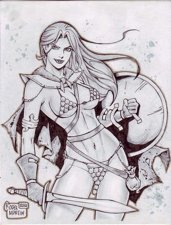 Red Sonja (#19) (PENCIL) by Rodel Martin