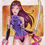 'Cartoon' Psylocke (#1) by Rodel Martin