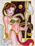 'Cartoon' Slave Leia (#1) by Rodel Martin