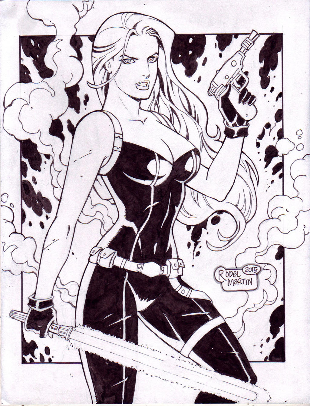 Mara Jade Skywalker (#3B) INKED by Rodel Martin