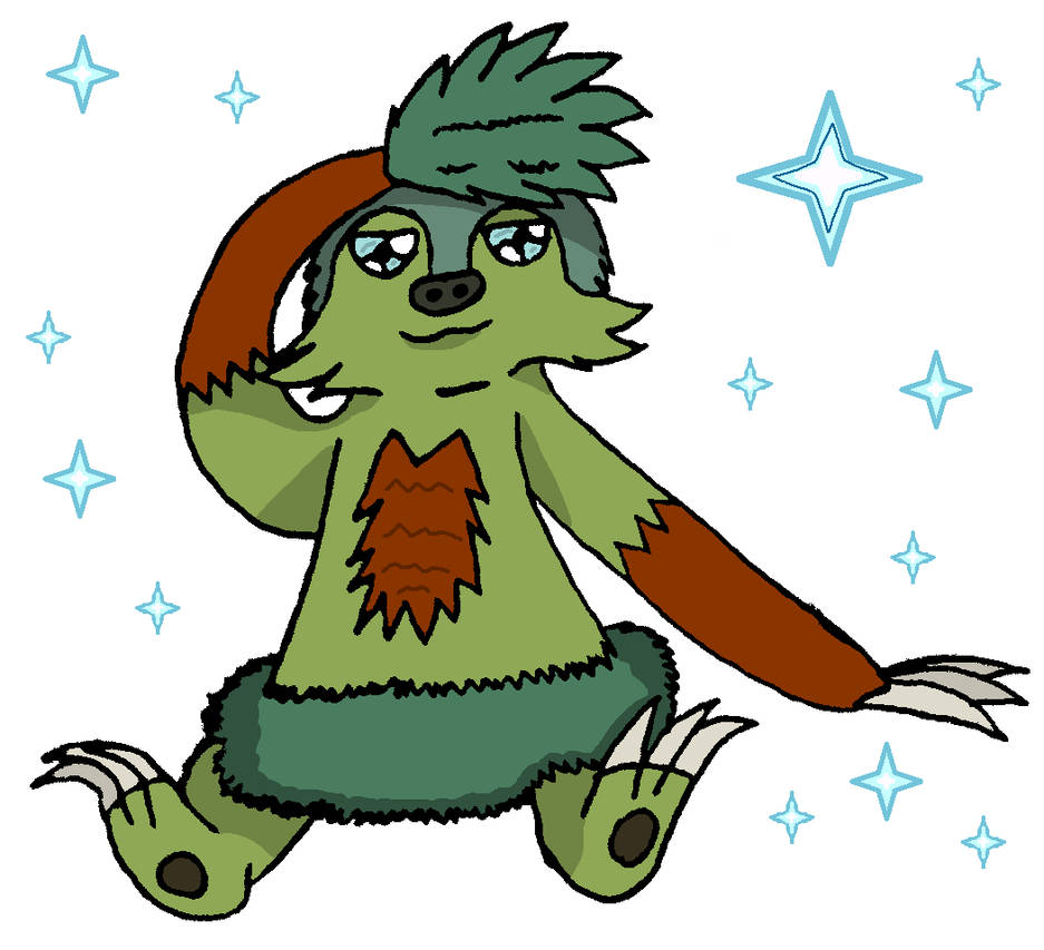 Shiny Sloth Wrestling grass sloth monster (Wresloth shiny) by Planetofmonsters on ...