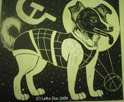 Laika Lino Print