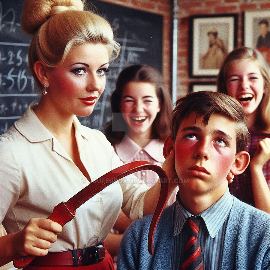 The strap is useful in the school punishments by LouFerrox on DeviantArt