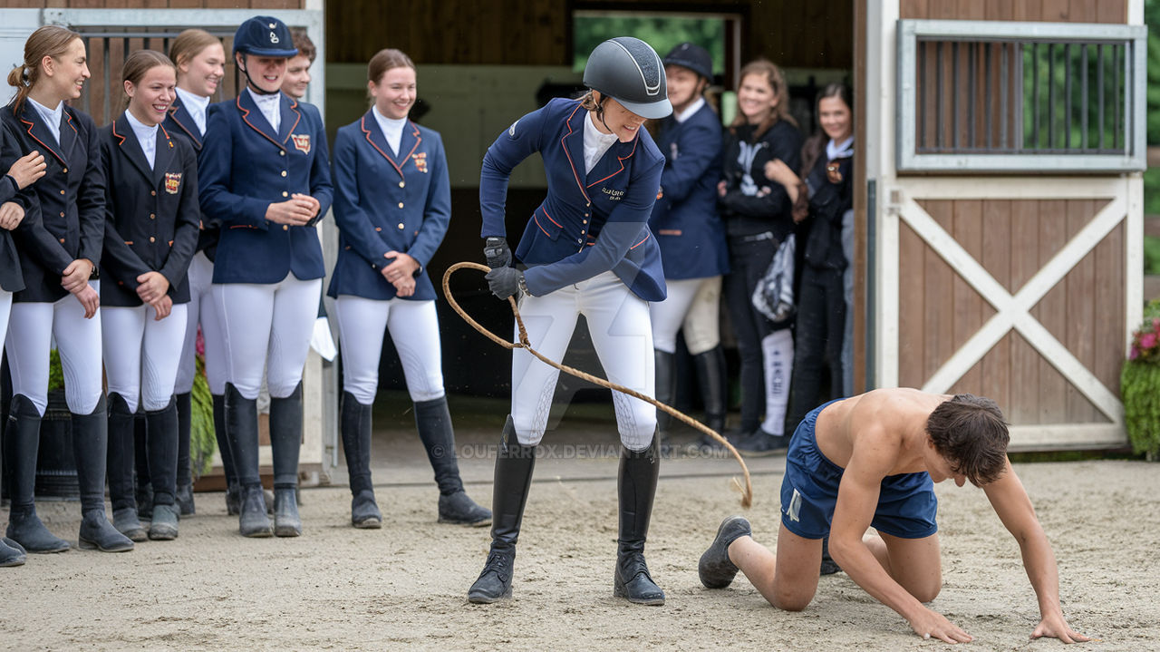 Equestrian girls having fun with the stableboy by LouFerrox on DeviantArt