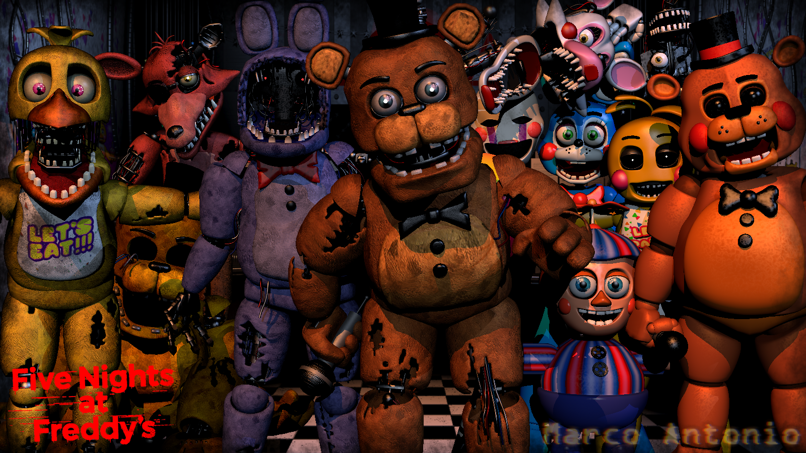 Toys Animatronics FNAF 2 by zueiroooooooooooo on DeviantArt