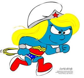 First Look: Smurfette as Wonder Woman by NewportMuse