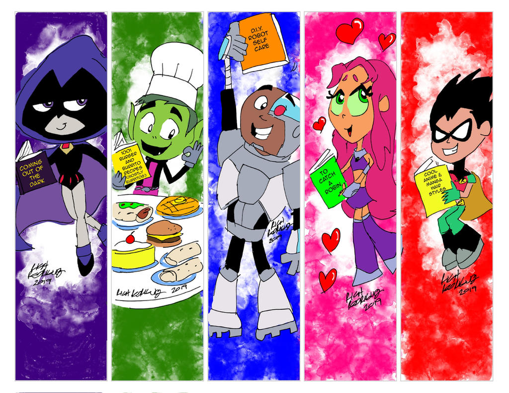 Teen Titans GO! Book Markers by NewportMuse on DeviantArt