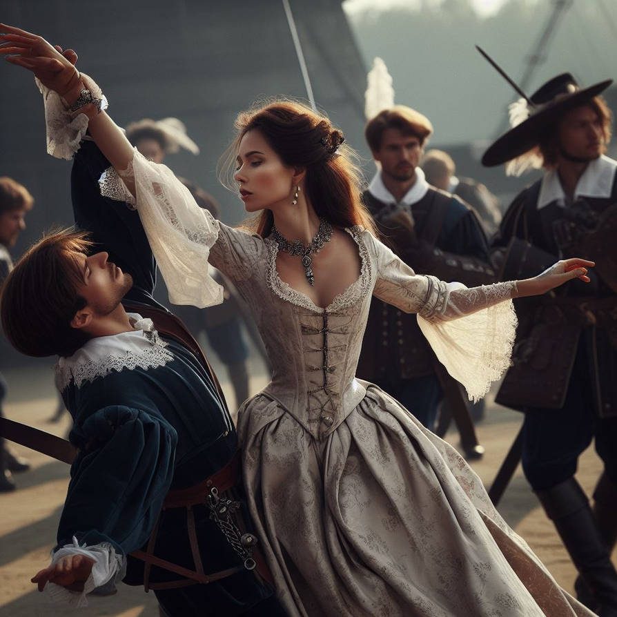 Milady de winter VS musketeers MIXED FIGHT by wanderer326 on DeviantArt