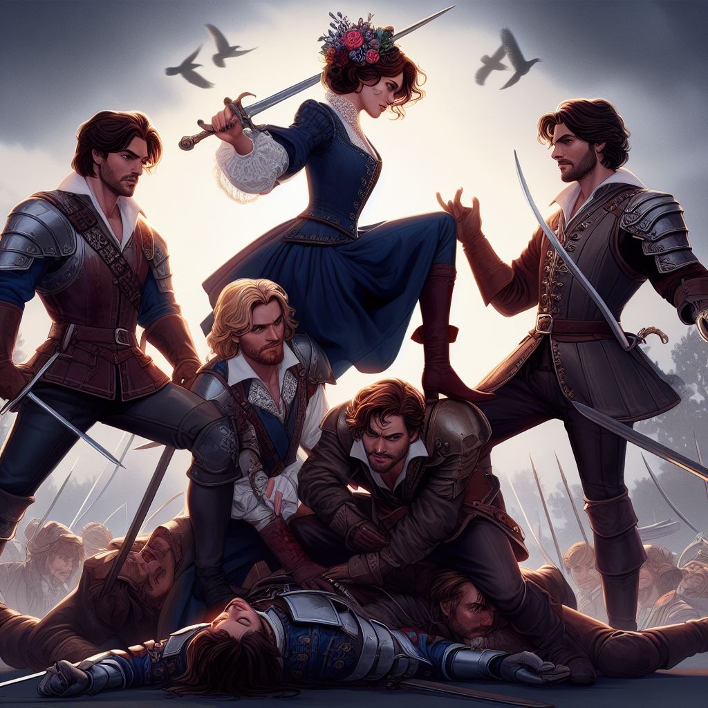 Milady de winter VS musketeers MIXED FIGHT (6) by wanderer326 on DeviantArt
