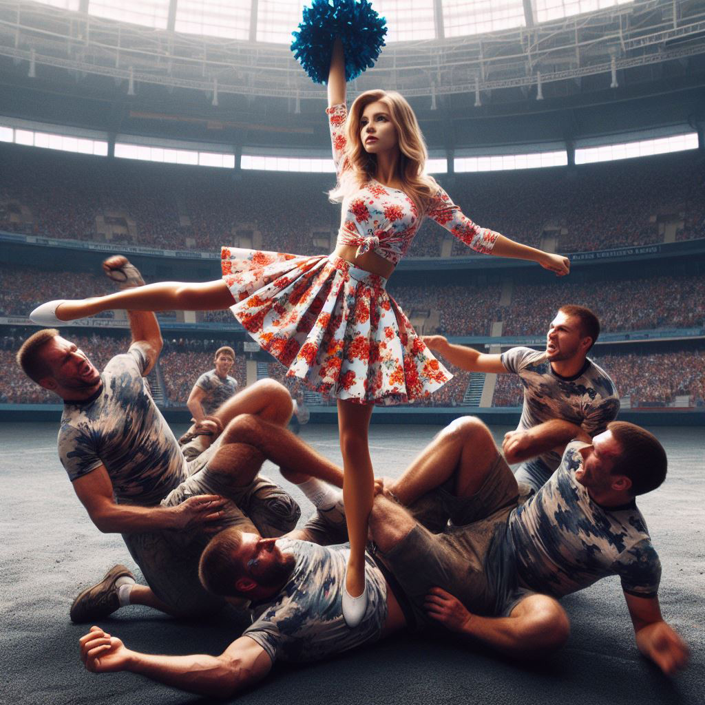 More men needed to fight a cheerleader by wanderer326 on DeviantArt