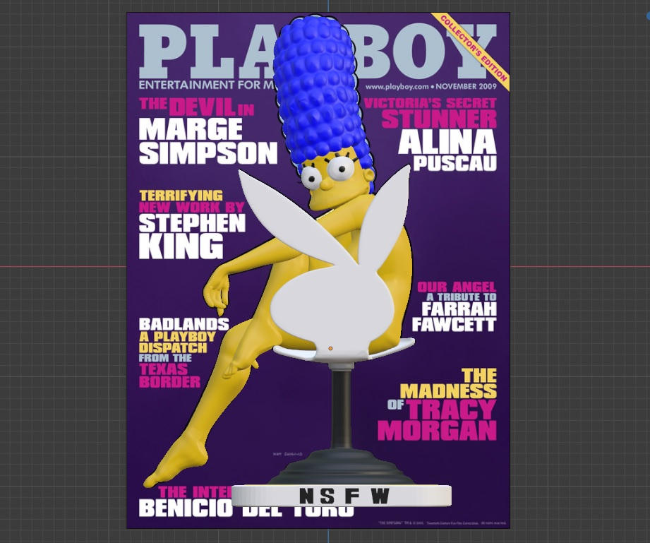 The Simpsons Marge Playboy Magazine Cover 3D By DamisamadeLaTierra On the-simpsons-marge-playboy-magazine-cover-3d-by-damisamadelatierra-on