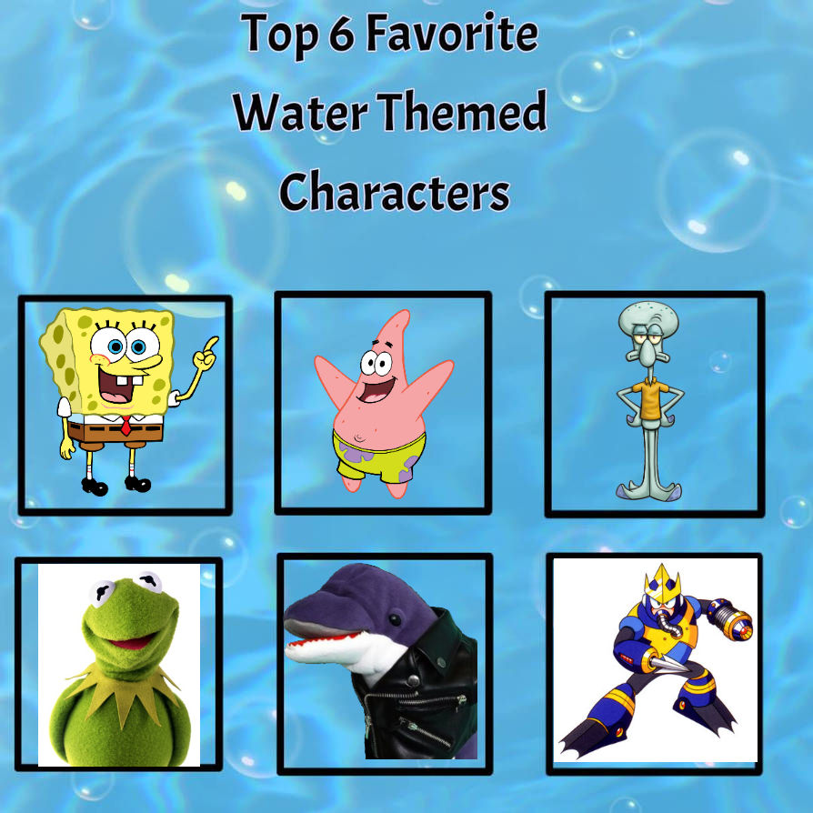 My Top 6 Favourite Water Themed Characters by Fakemon1290 on DeviantArt