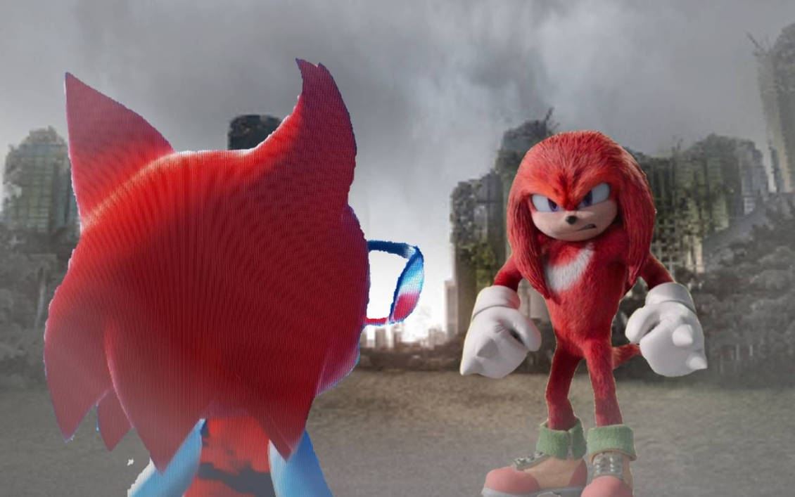 Pyros Knuckles Pyro Confronts Movie Knuckles... by CENDLove on DeviantArt